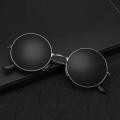Hipe Black Round Sunglasses for Men and Women(Null). 