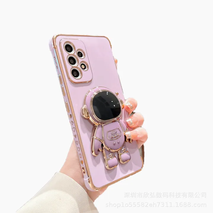 Side%20Electroplating%20Love%20for%20Samsung%20A34%20Phone%20case%20S23%20Fine%20Hole%20All-Inclusive%20A53%20Astronaut%20Bracket%20Protective%20Cover%20-%20Image%205