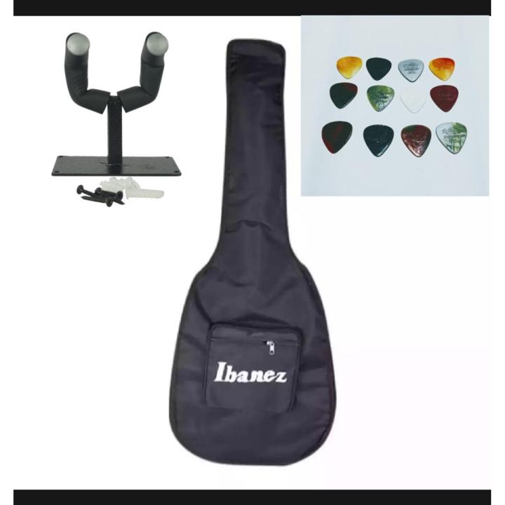 Electric guitar foam gig bag+wall hanger+12 pieces pick