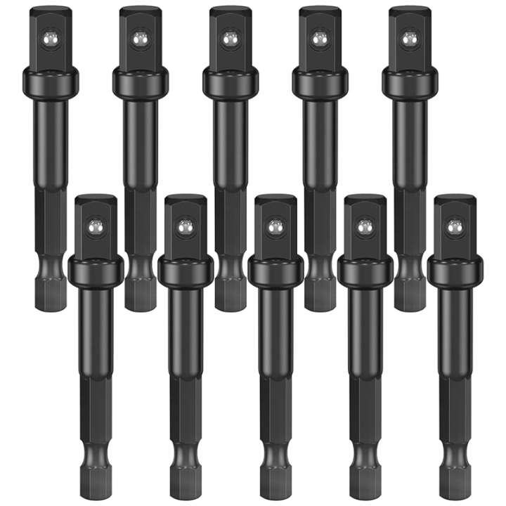 3/8 Impact Adapter, 10 Pack 3/8 Socket Adapter 1/4 Inch to 3/8 Socket Adapter Kit for Impact Driver, Automotive DIY
