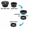3In1 Mobile Phone Fish Eye+Wide Angle+Macro Camera Lens For Universal Cell Phone.