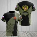 Russia Men's T-shirts Casual Loose Round Neck Russian Flag Short Sleeved Tops Tees Men's Clothing Oversized T-shirt Streetwear Dislikelike. 