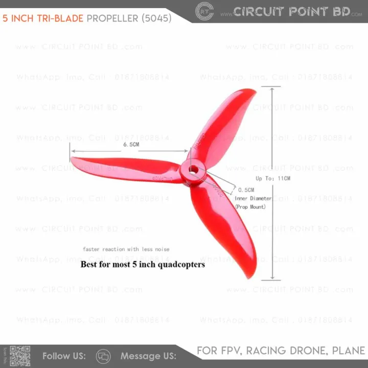 2%20Pcs%20-%205%20Inch%20Propeller%20(CW%20+%20CCW)%203%20Blade%20/%20Tri-Blade%20High%20Quality%20Props%20for%20Drone,%20FPV%20Racing%20Drone,%20Plane%20or%20Drone%20Camera.%20-%20Image%204
