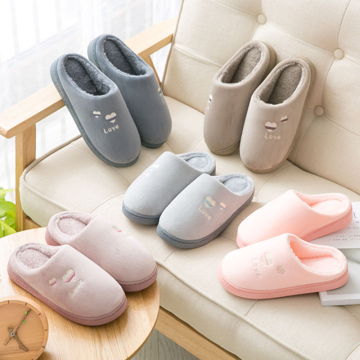 2022%20Autumn/Winter%20New%20Cotton%20Women's%20Warm%20Thick%20Sole%20Anti%20slip%20Plush%20Couple%20Home%20Floor%20Slippers%20-%20Image%202