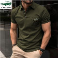 Summer New Men's Lapel Anti-pillin Polo Shirt Embroidered Short Sleeve Casual Business Fashion Slim Fit Polo Shirt for Men. 