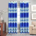 Synthetic Curtain Porda Colour: Blue,magenta,red,marron,from Suba International. 