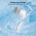 Maytto Electric Cleaning Brush 5 in 1 Magic Brush El ect ric C or d le ss Cleaning for Tub and One Touch Operation & 5 Replaceable Brush Heads For Kitchen Bathroom Toilet Washbasin. 