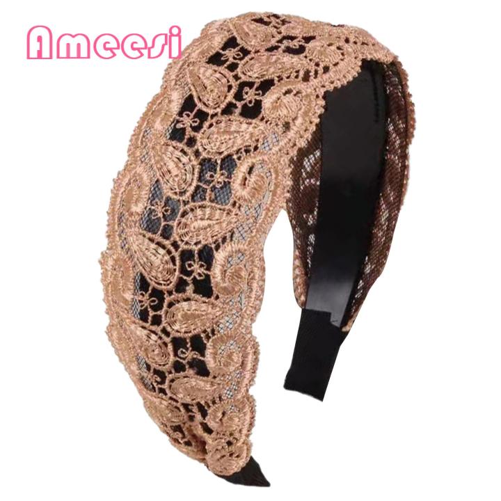 Ameesi%20Hair%20Band%20High%20Toughness%20Delicate%20Lace%20Embroidery%20Women%20Hairband%20-%20Image%202