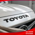 Car Bonnet Hood 3D Letter Logo Emblem Sticker | Luxury Front Hood Logo Emblem Badge Sticker-  TOYOTA. 