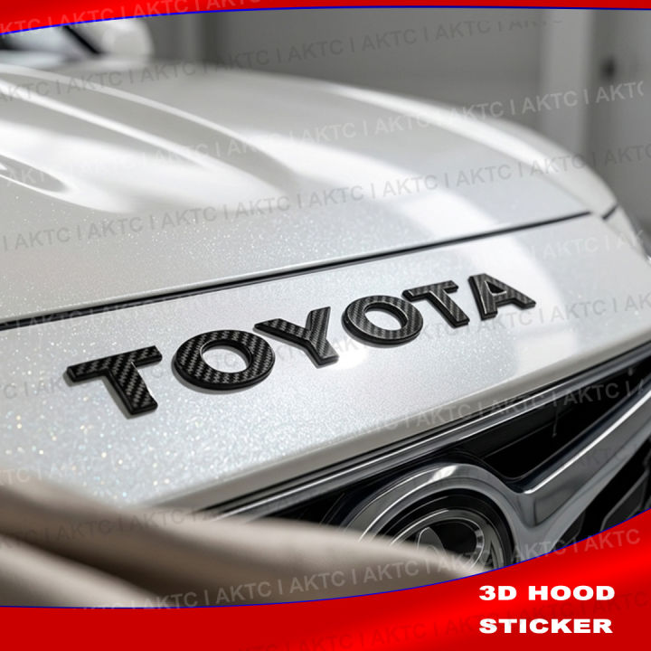 Car Bonnet Hood 3D Letter Logo Emblem Sticker | Luxury Front Hood Logo Emblem Badge Sticker-  TOYOTA