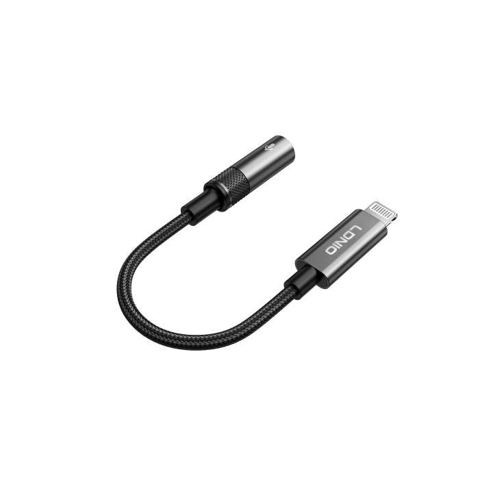 LDNIO%20Lightning%20to%203.5mm%20Audio%20Adapter%20%E2%80%93%20Premium%20iPhone%20Headphone%20Jack%20Converter%20Cable%20130mm%20Black%20-%20Image%204