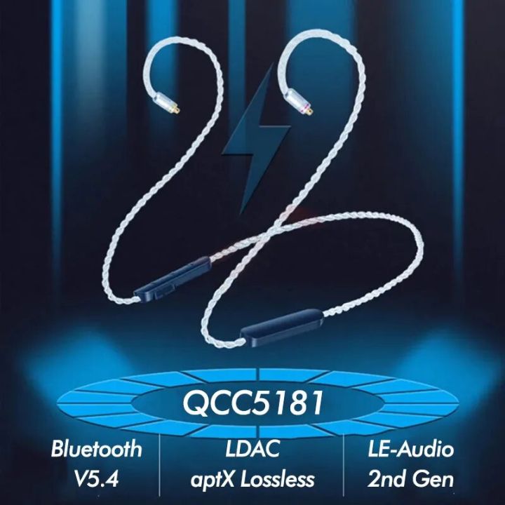 QCC5181 LDAC Wireless Module Bluetooth-Compatible 5.4 Earphone Detachable Cable aptX Voice 32kHz cVc10.0 HD Mic MMCX 2Pin QDC IM