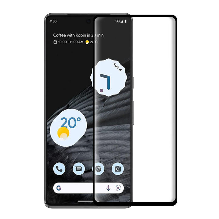 Google Pixel 7a Premium Quality Glue Tempered Glass Full Cover Screen Protector
