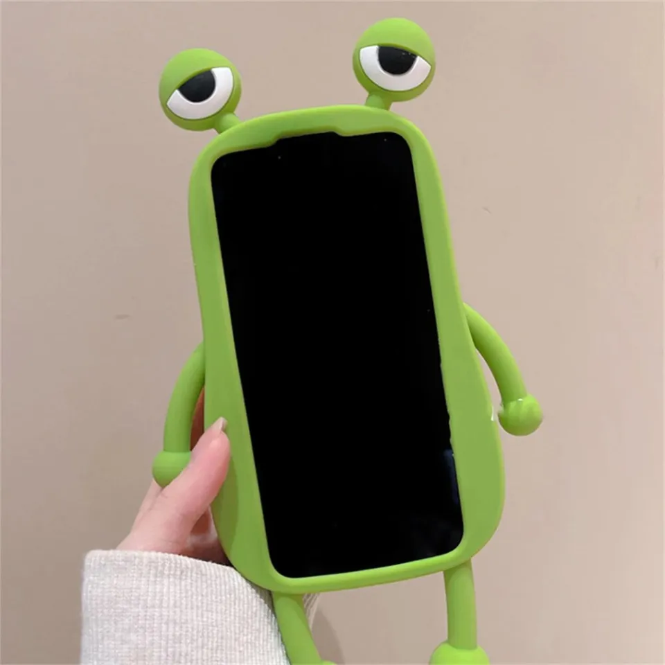 Funny 3D Frog Soft Silicone Phone Case For iPhone 14 13 11 12 Pro