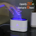 250ml Flame Humidifier 1/3/5H USB Smart Timing LED Electric Aroma Diffuser Simulation Fire Night Lamp. 