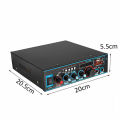 12v 220v 800w Bluetooth 5.0 Amplifier For Speakers 2.0 Channel Car Audio Power Amp Bass Hifi Music Player Aux Fm Tf With Remote. 