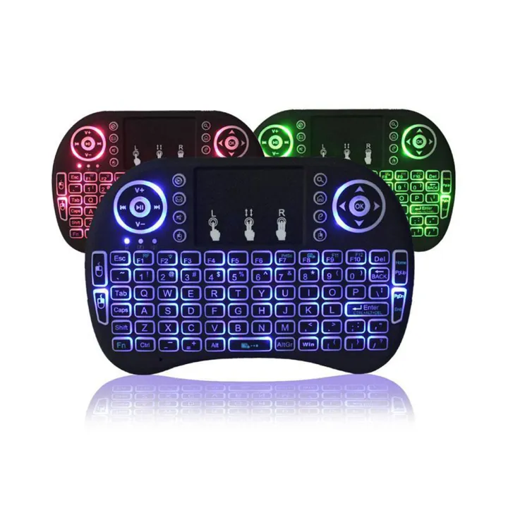 I8-B Wireless Backlit Mini Keyboard With Touchpad Mouse - Versatile Wireless Keyboard Combo For Various Devices