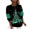 Fashion Europe and the United States Independent Station Christmas Sweatshirt Women's 3D Digital Printing European and American Foreign Trade Women's Clothing Factory Direct Sales. 