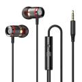 Fengxi headphones with microphone USB Cearbuds headphones with bass machine HiFi in-ear wired earphones 3.5 mm music sports games. 