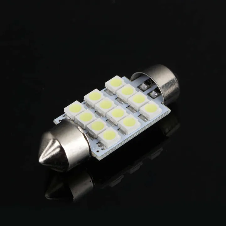 White%20LED%20Car%20Bulb%2031mm%20Festoon%2012%20SMD%20Dome%20Map%20Interior%20Light%20Lamp%20DE3175%20-%20Image%205