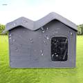 Dog House Foldable Pet Shelter for Courtyard Kittens or Small Dogs Indoor Gray. 