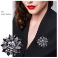 【beauty code store】(New) morkola Black Dahlia necklace flower pins for women party crystal necklaces jewelry.