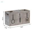 Utensil Holder Flatware Holder Cutlery Holder Container Wooden Silverware Organizer Tableware Storage Rack for Restaurant Dining Table Home.