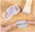 4 Pcs Silicone Floor Protectors Chair Leg Caps Square Furniture Table Feet Covers.