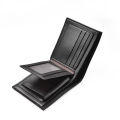High-quality Black PU Leather Fashionable Wallet for Men.