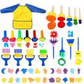 44Pcs Kids Painting Sponge Kids Early Learning Sponge Painting Kit Child Paint Sets 30 Pieces Sponge Drawing Shapes Paint BrusheBasketball. 