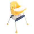 Portable Baby High Chair Non Skid Adjustable Height Toddler Highchair Safe for Dinning. 