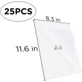 25 Sheets 8.3X11.6 Inch Inkjet Sticker Paper, Printable Transparency Film Quick Dry Paper Label for Inkjet Printers. 