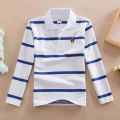 Children Child Long Sleeve T-shirt Polo Shirts Boys Kids Stripes Tops Baby Boy Sports Polos Teneege Boys Clothes. 