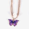 Trendy Double Layer Pearl Chain Choker Butterfly Pendant Necklaces for Girls Simple New Stylish - Fashionable Necklace for Women.