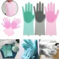 Silicone Dish Washing Kitchen Hand Gloves 2pcs. 