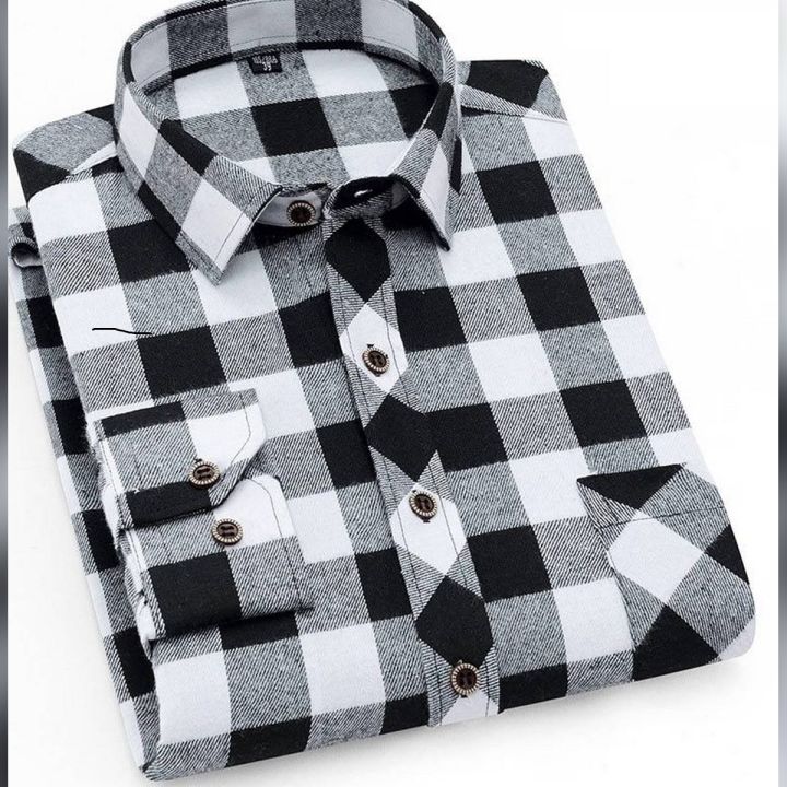 white & Black Cheak Shirt for men