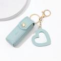 Keychain Lipstick Bag Small Leather Lipsticks Protective Cover With Mirror Portable Makeup Pouch for Daily use Women Makeup.