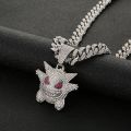 Pokemon Anime Gengar Figures Funny Necklace Pendant Cartoon Dolls Jewelry Girls Necklace Toy Pikachu Model Accessories Kid Gift. 