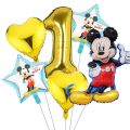 1set Mickey Minnie Balloons Baby Shower Birthday Party Decorations 32inch Number Cartoon Mickey Mouse Balloon Kids Toys Globos. 