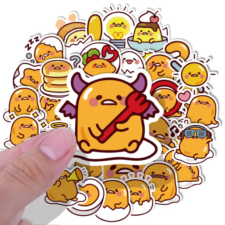 50/60pcs%20Cute%20Kawaii%20Cartoon%20Lazy%20Egg%20Sticker%20-%20Image%202
