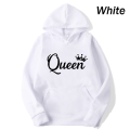 Fashion Men Women Long Sleeve Pullover Hooded Sweatshirts Unisex King and Queen Print Hoodie Casual Streetwear Couple Sweatshirt.