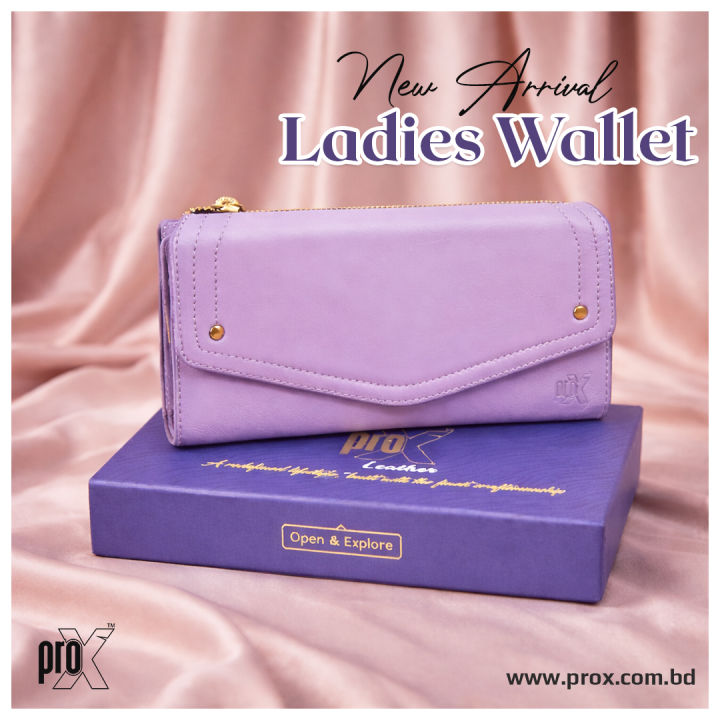 ProX Women’s Premium Leather Clutch LW-2883 – Premium Long Purse, Card Holder, zipped Pocket & Multi-Use Design