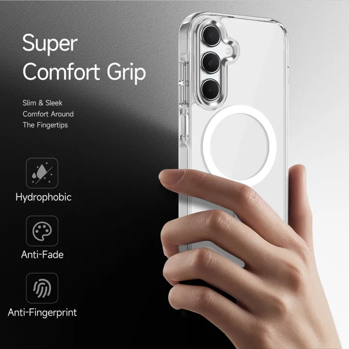 Samsung%20Galaxy%20A16%205G%20Non-Yellowing%20Clear%20Hard%20Polycarbonate%20Transparent%20Back%20Cover%20,Compatible%20with%20MagSafe%20Charging%20-%20Image%203
