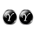 【DATA FROG Global MALL】（NEW）N-Z Initial Silver Color Men Cufflinks High Quality Cuff Buttons Wedding Male Business Shirts. 