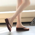 Flip Flops Women's Summer Wedge Fashion Outerwear High Heel Slippers Female Students Korean Style Platform Non-Slip Deodorant Beach Slippers. 