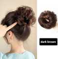 MALIHA UNIQUE Cute Ball Head Wig Black Light Brown Headband Girl Natural Scrunchie Hairdo Natural Fluffy Simulation Hair Accessories. 