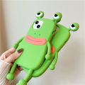 Sroof  Case  For iPhone 6 7 8 11 12 13 14 15 16 Pro 7 8 14 15 Plus 12 Mini 13 Mini X XR XS Max Fun and funny cartoon cute green frog silicone soft shell anti drop phone case back cover. 