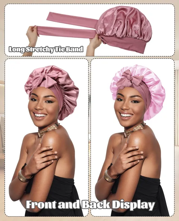 Satin%20Bonnet%20Silk%20Bonnet%20for%20Sleeping%20Silk%20Sleep%20Cap%20Double%20Layer%20Hair%20Bonnet%20with%20Elastic%20Tie%20Band%20for%20Curly%20Hair%20Night%20Cap%20-%20Image%203