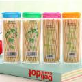 Disposable Premium Bamboo Wooden Cocktail Round Toothpicks Double Sided Portable. 