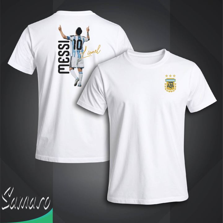 Messi Short Sleeve Football Jersey For Men - Half Sleeve Signature t shirt - Argentina Jersey